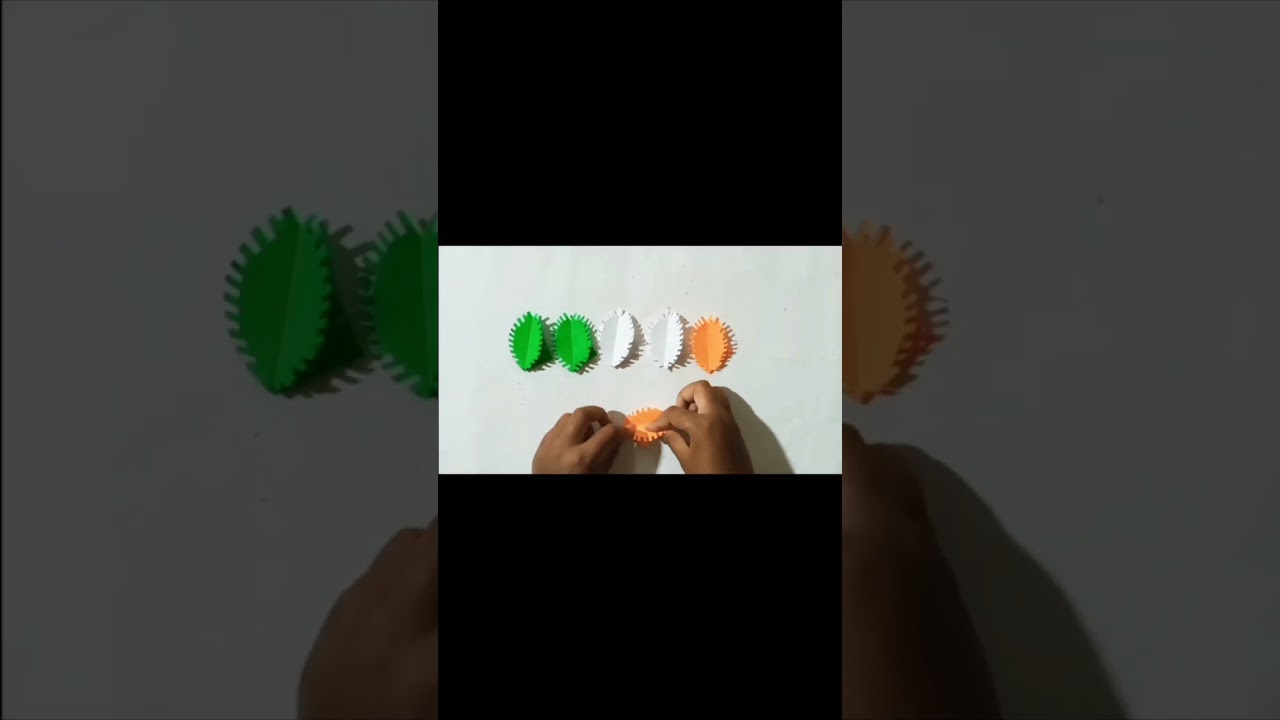 How to make flag  with color paper 🟧 ⬜ 🟩  # shorts.
