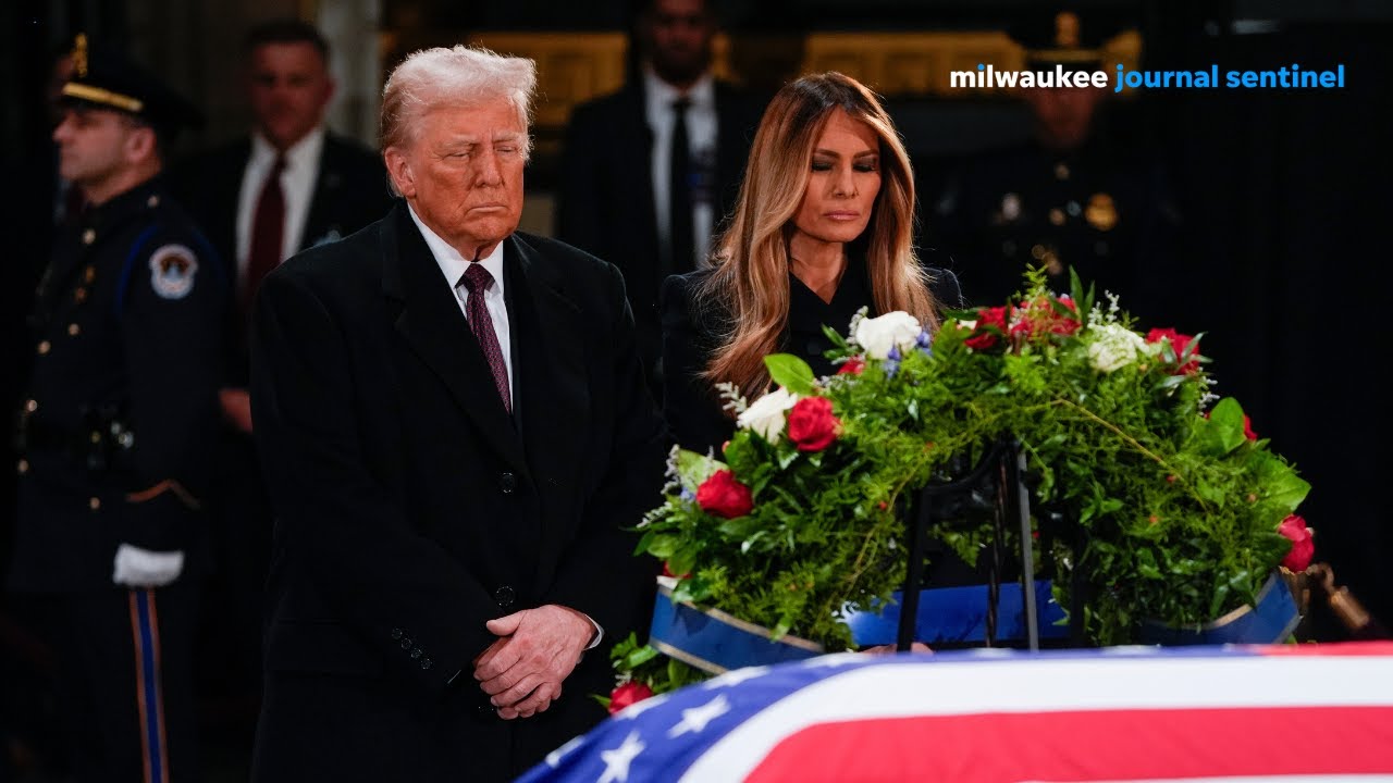 Donald Trump pays respects to Jimmy Carter during funeral processions in US Capitol rotunda