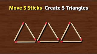 Datos Move 3 sticks to make 5 triangles Guía