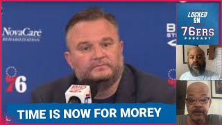 Sixers president of basketball operations Daryl Morey is on Front Street.