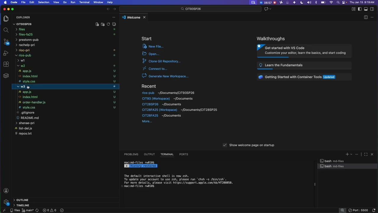 CIT93SP26 - Week 3 You Code CheckPoint