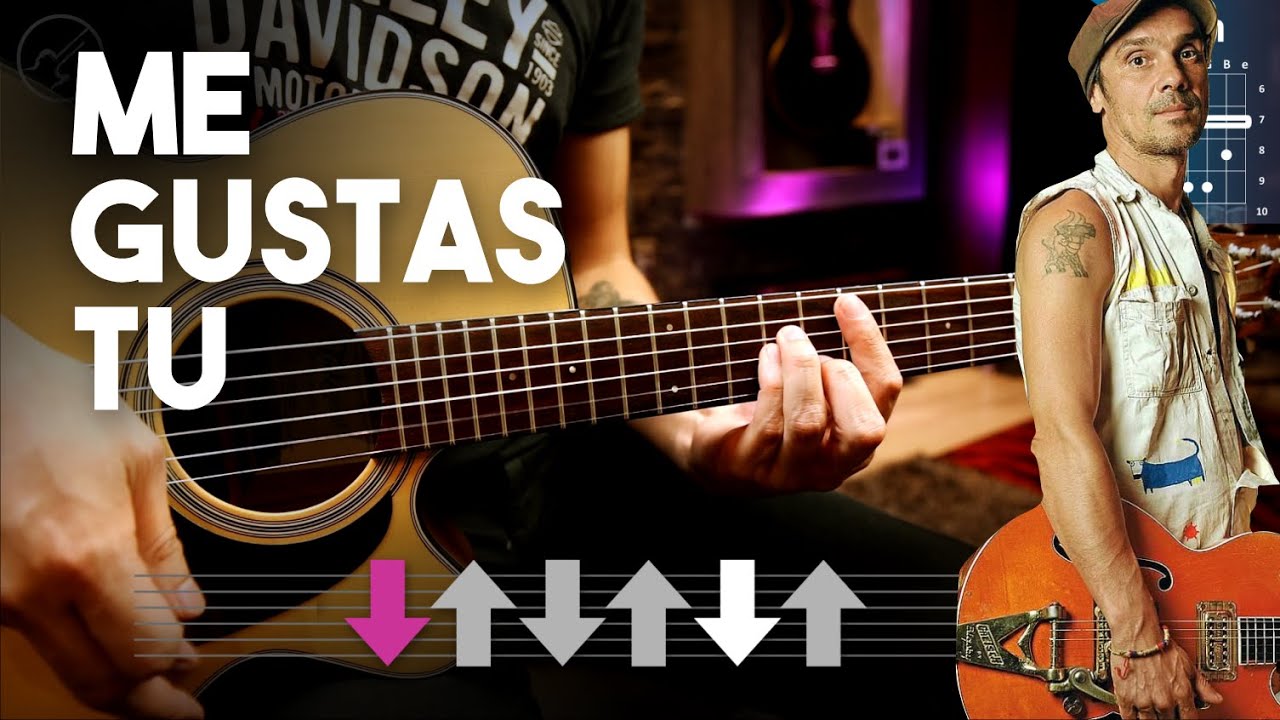 Me Gustas Tu  - Manu Chao GUITARRA Tutorial PUNTEO + ACORDES Christianvib