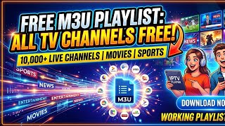 FREE 🆓 IPTV M3U Playlist India |FREEMobile & Smart TV Working Method#iptv #jiotv#indialivetv #m3u screenshot 5