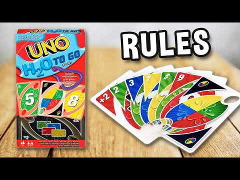 HOW to play UNO H2O TO GO (official rules, instructions and gameplay) | SPIELREGELN TV Mattel Splash