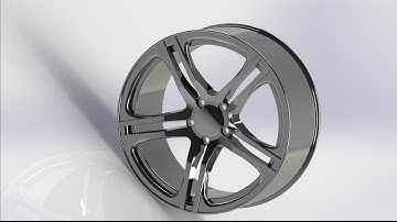 R8 Audi Wheel Rim in Solidworks