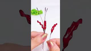 Handmade red spider lily flowers hairpin tutorial