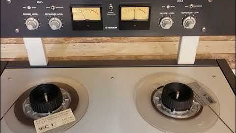 Studer A80 QC recording & playback test