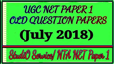 NTA NET JULY 2018