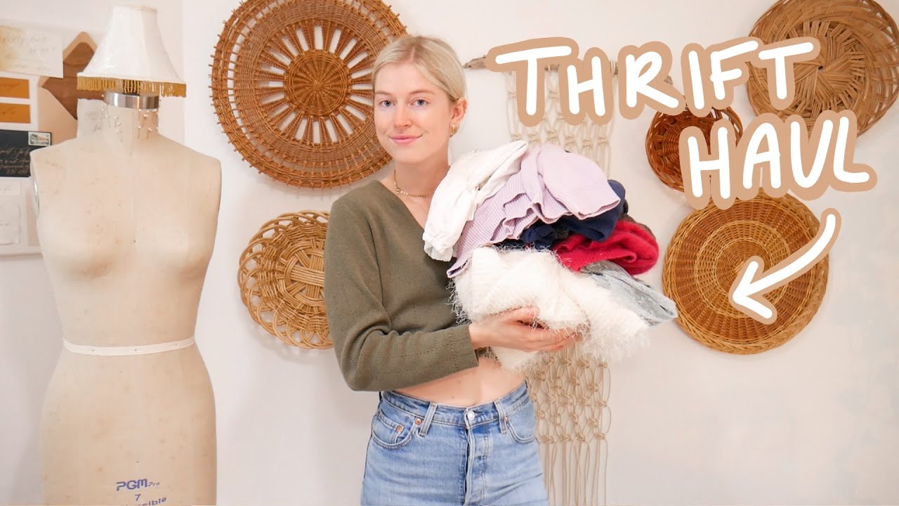 a "speedy" fall thrift haul + try on - YouTube