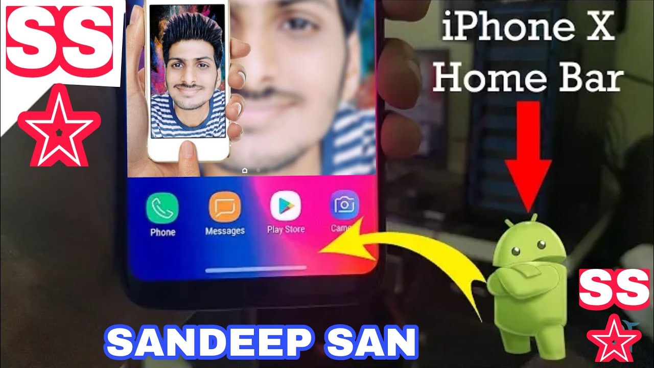 How to get iPhone X Home Bar on any Android Phones YouTube