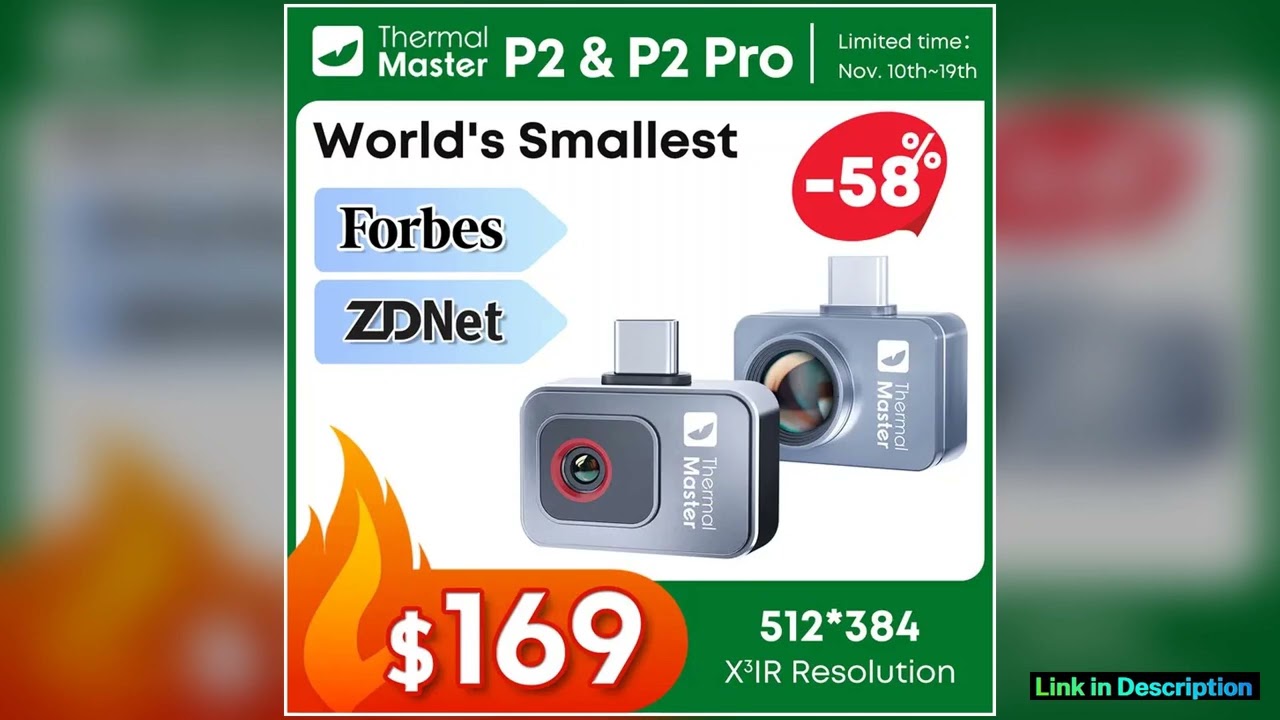 P2P2Pro Thermal Imaging Camera Heat Detection 512 384 for phone 1112 Infrared Thermal Imager Compac