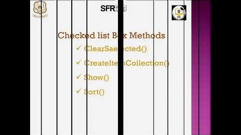 Checked List Box by Ms.A.Nandhini, Assistant Professor of Computer Science(SF)