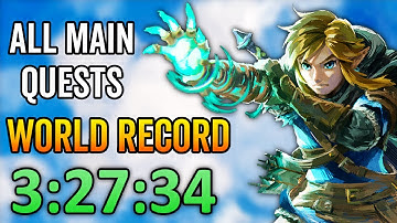 Tears of the Kingdom All Main Quests Speedrun in 3:27:34 [WR] (V1.1.1, no amiibo)
