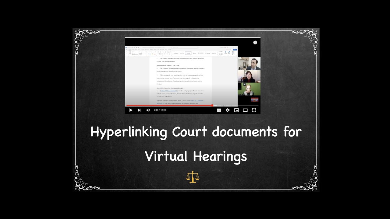 Hyperlinking Court documents for Virtual Hearings part 2: how to set up links within a PDF