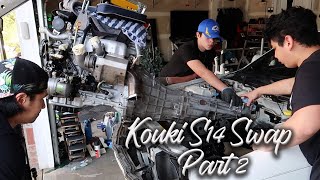 S14 Kouki SR20DET is in! || SR Swap Part 2