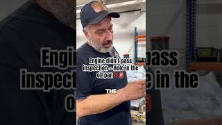 This engine didn’t pass inspection — Hole in the oil pan‼️🚨