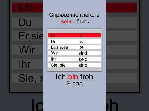 Глаголы sein и haben. Спряжение глагола sein - быть и  haben - иметь. Немецкий язык. 🇩🇪