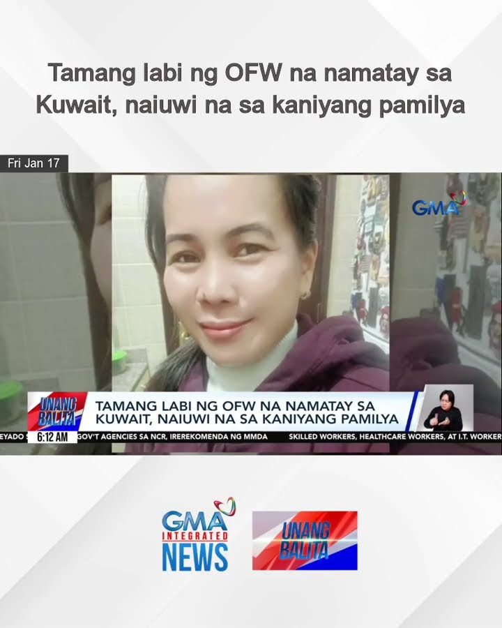 Tamang labi ng OFW na namatay sa Kuwait, naiuwi na sa kaniyang pamilya | Unang Balita