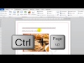 How to go to next page in microsoft word