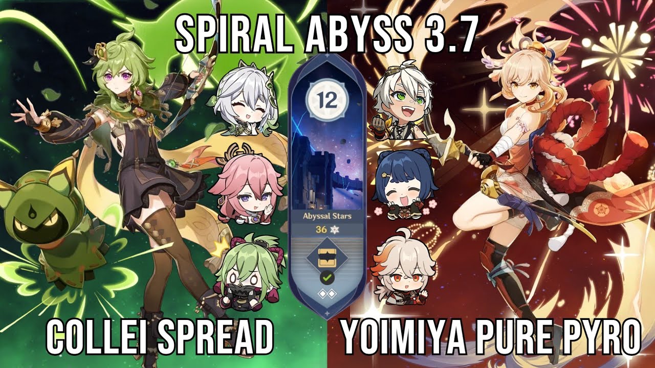 C6 Collei Spread & C0 Yoimiya Pure Pyro - Genshin Impact Spiral Abyss 3 ...