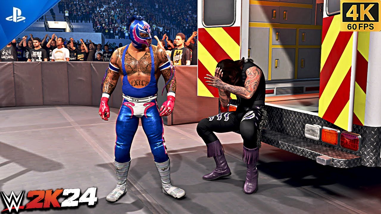 WWE 2K24 - Rey Mysterio VS Dominik Mysterio - Ambulance Match | 4K PS5