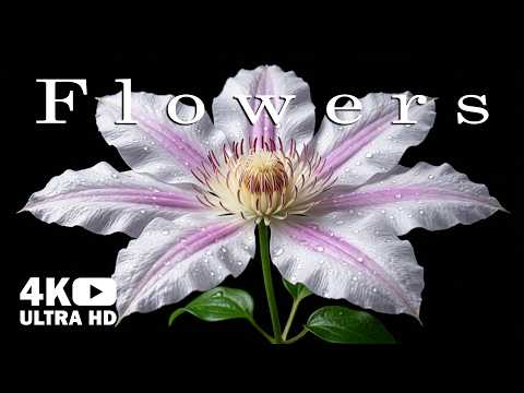 Beautiful Flowers Blooming Time-Lapse 4K UHD with Relaxing Piano Music & Serene Nature Sounds