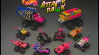 Hot Wheels Attack Pack - Slaughthersjaws and Slimeinator - 1994 TV Commercial