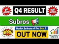 Subros Q4 Results 2026 | Subros share latest news | Subros Results Today | Subros Dividend 2026