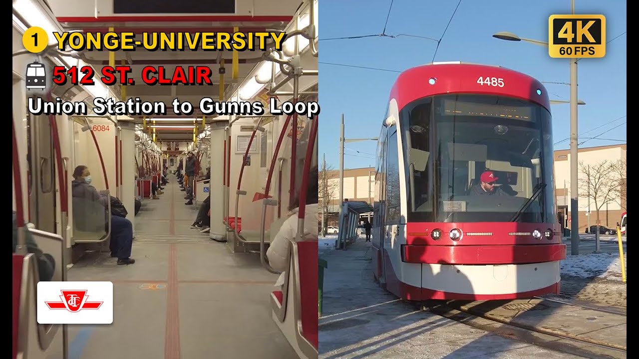 TTC POV Walk: Union Station to Gunns Loop Via St. Clair West Station【4K 60FPS】