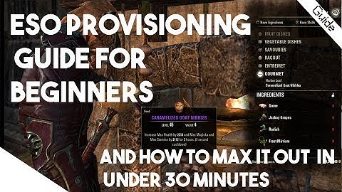 Elder Scrolls Online Beginners Guide - Provisioning Explained and How to lvl 1- 50 in 30 Minutes!
