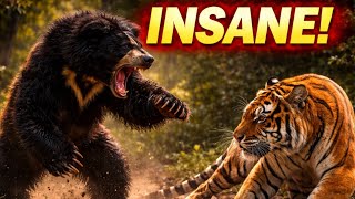 Sloth Bear Attacks Tiger – What Happens Next Is Insane! Details