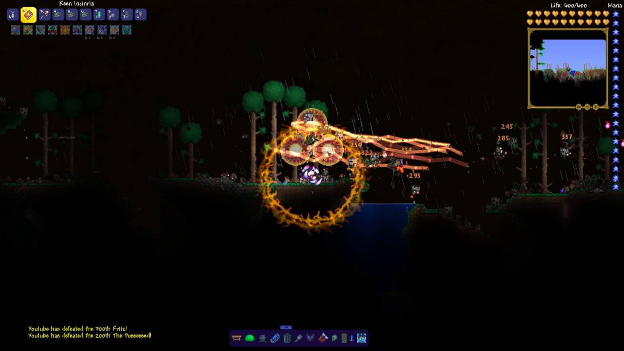 MODDED Terraria - NEGADIUM Lightning Show! 30x Spawnrate Solar Eclipse Craziness!