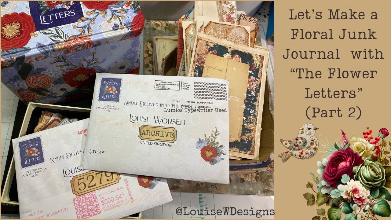 Let's Make a Floral Junk Journal (2) with theflowerletters snailmail