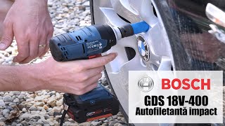 #bosch GDS 18V-400 - Mașină înșurubat cu impact, 2 acumulatori 18 V, 5 Ah, 400 Nm - Hai să o vezi! 💪