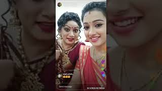 Agnisakshi Serial Actress Aishwarya Pisse N Asmitha Instagram Live Gowri Bhairavi