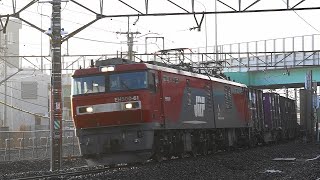 EH500-61牽引遅3089ﾚとそほかの貨物列車。府中本町　2020/03/05