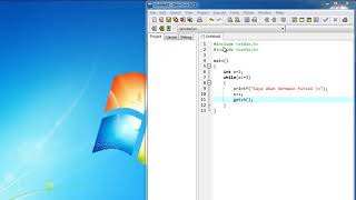 Struktur Perulangan (While) Bahasa Pemograman C menggunakan DEV C++