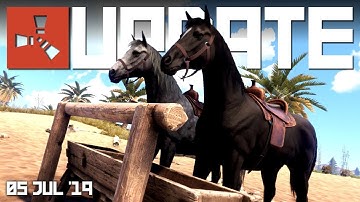 OPTIMISATION! New HITCHING posts and TROUGHS | Rust update 5th July 2019