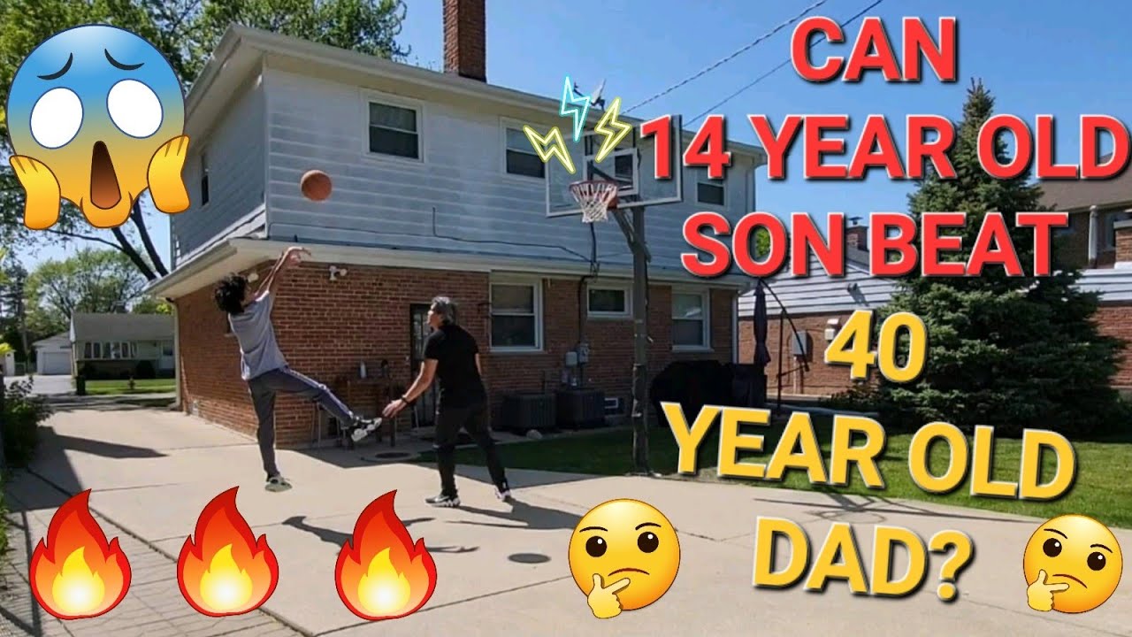 1v1 Can 14 Year Old Son BEAT 40 Year Old Dad hoops basketball 1v1-can-14-year-old-son-beat-40-year-old-dad-hoops-basketball