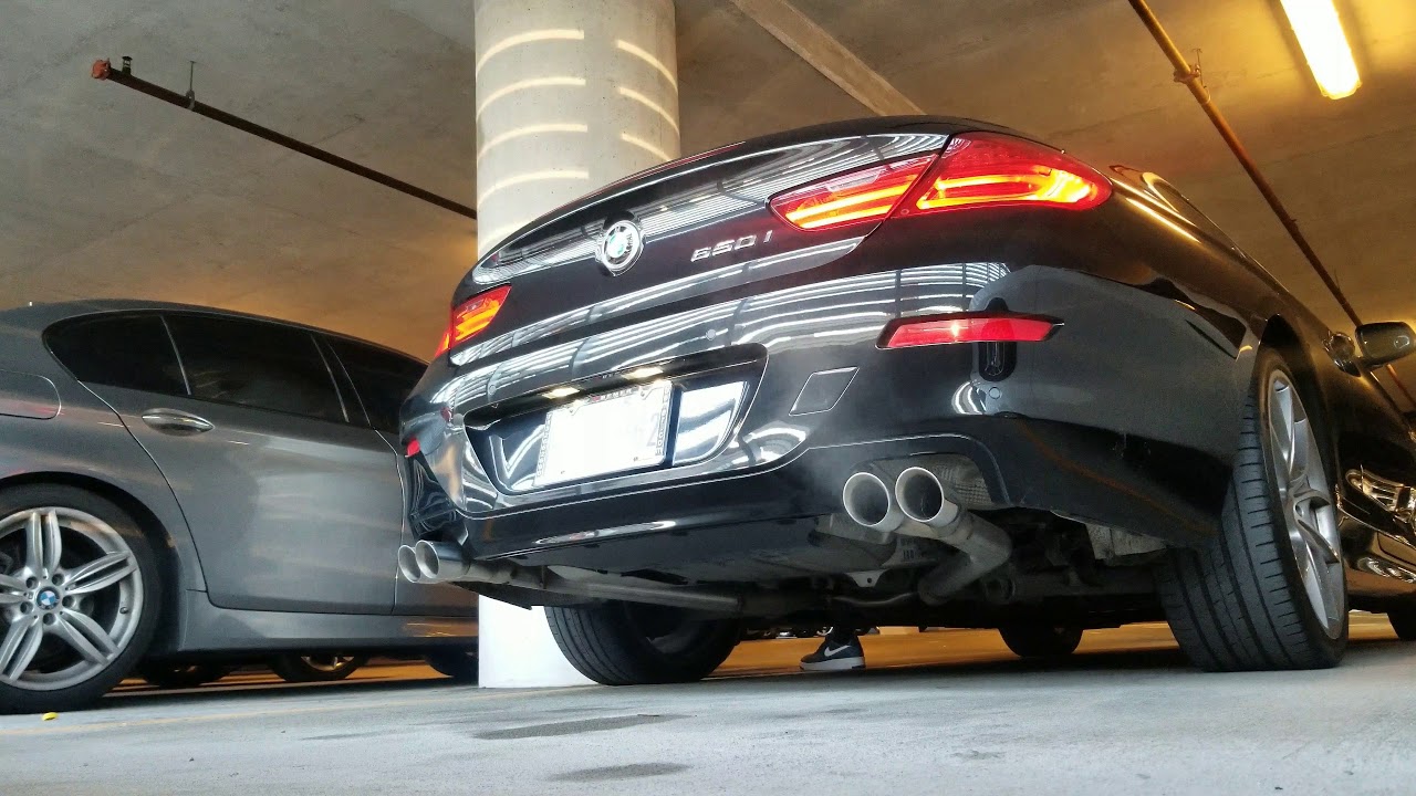 BMW 650i muffler delete - YouTube