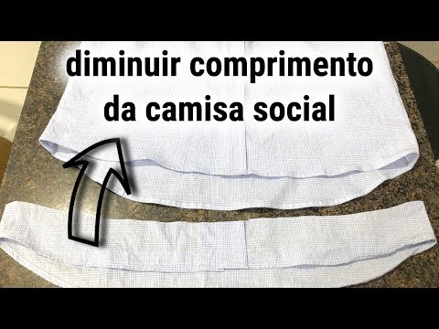 DIMINUIR COMPRIMENTO CAMISA SOCIAL MASCULINA (barra da camisa social)