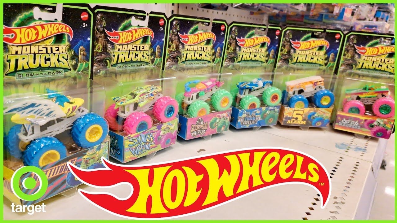  Hot Wheels Monster Trucks Arena Smashers Glow-in-The