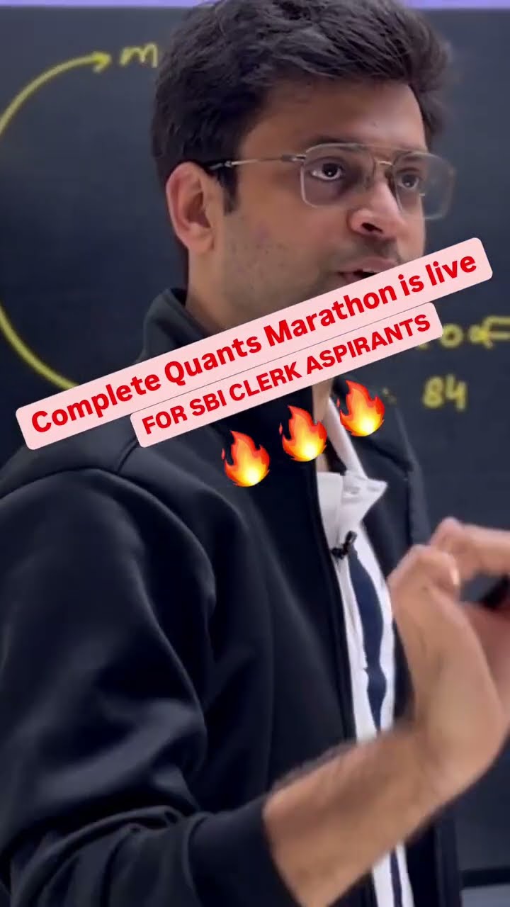 तुमने देखा क्या ? SBI Clerk Quants Marathon is LIVE ?