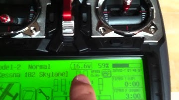 Hitec Aurora 9 - How to show receiver battery pack voltage