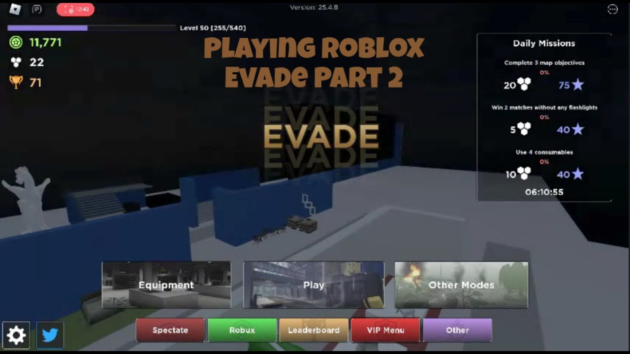 Playing Roblox Evade Part 2 - YouTube