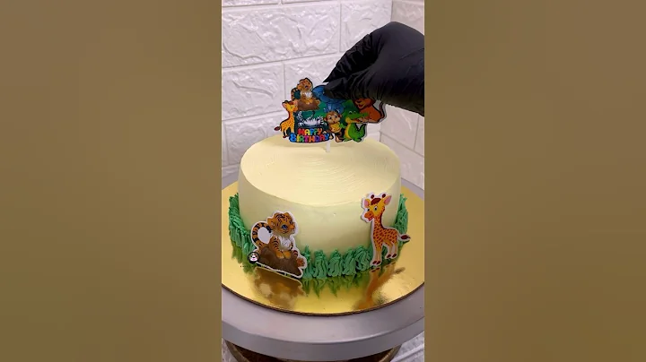Jungle Theme Cake without fondant #shorts #shortsfeed #cake