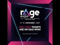 Rage expo 2023 early bird tickets on sale