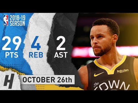 Stephen Curry Full Highlights Warriors vs Knicks 2018.10.26 - 29 Pts, 2 Ast, 4 Reb!