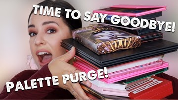 HUGE EYESHADOW PALETTE DECLUTTER!
