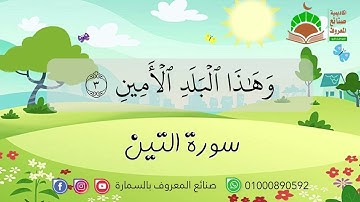 سورة التين || المصحف المعلم للشيخ محمود خليل الحصري